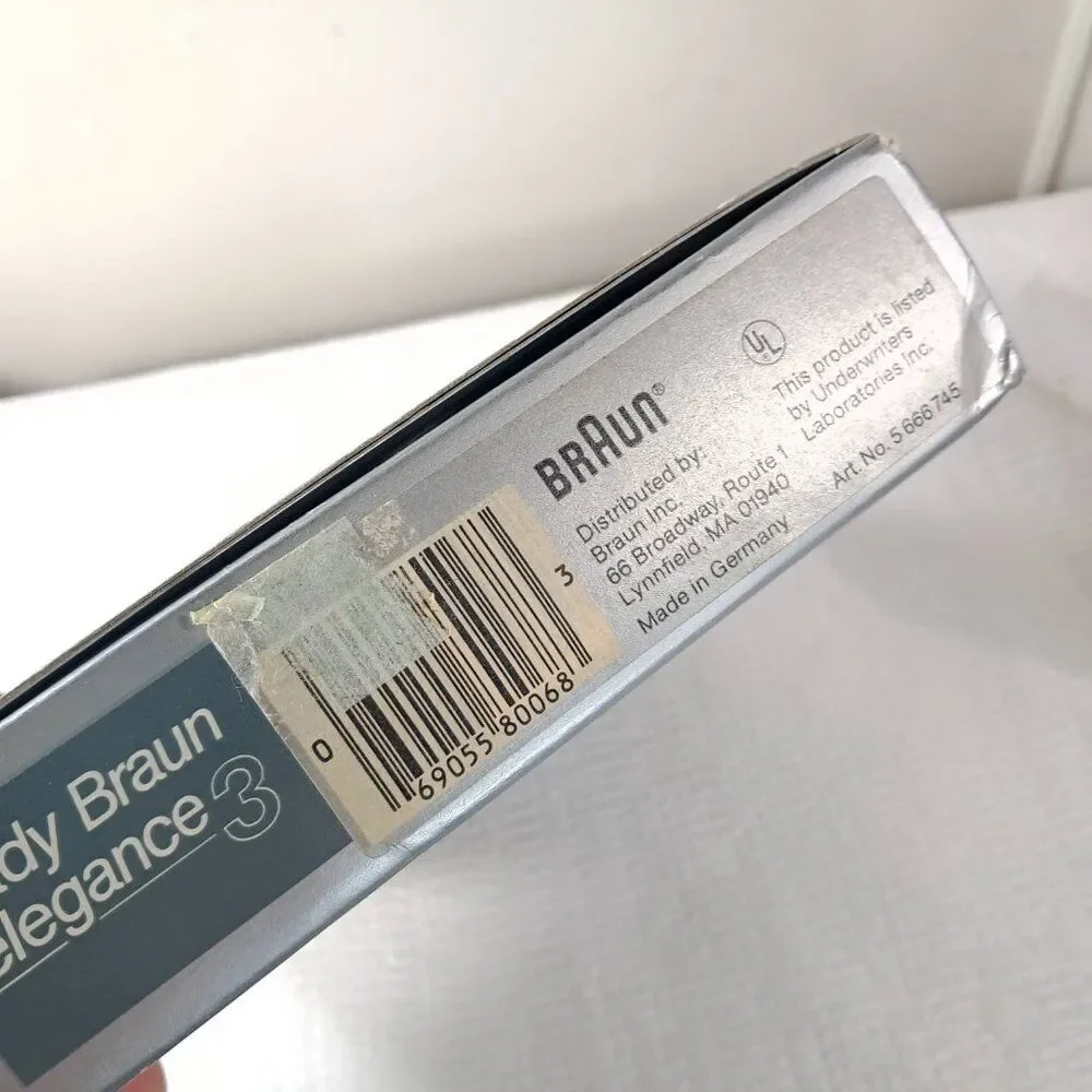 Vintage Braun Lady Elegance 3 Electric Shaver Razor Germany women's 5666 w/‎ box